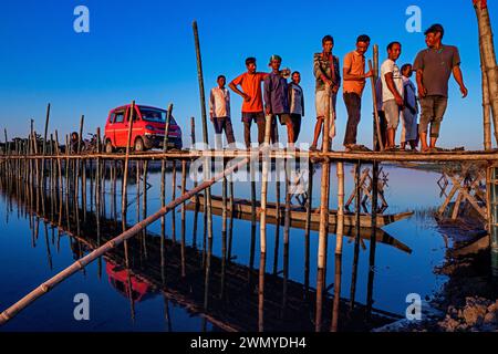 Indien, Assam, Majuli Island Stockfoto