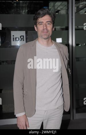 Rom, Italien. Februar 2024. Rome Viale Mazzini, Rom, Italien, 28. Februar 2024, Flavio Parenti während des Fotoaufrufs des rai-Fernsehfilms 'Margherita delle Stelle' - News Credit: Live Media Publishing Group/Alamy Live News Stockfoto
