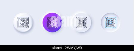 Symbol für Labyrinth. Labyrinth-Spiel-Schild. Zeilensymbole. Vektor Stock Vektor