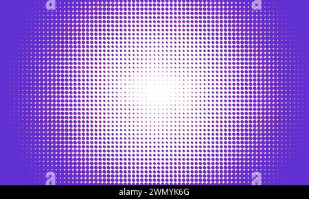 Retro-Comic-Hintergrund-Rastergradienten-Halbton. Pop Art lila Halbton, Comics Hintergrund. Vektorabbildung Stock Vektor
