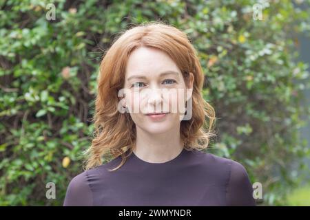 28. Februar 2024, Rom, Italien: Schauspielerin Cristiana Capotondi nimmt an der Fotokonferenz des Fernsehfilms „Margherita delle Stelle“ im RAI-Hauptsitz in Viale Mazzini in Rom Teil (Foto: © Matteo Nardone/Pacific Press via ZUMA Press Wire). Nicht für kommerzielle ZWECKE! Stockfoto