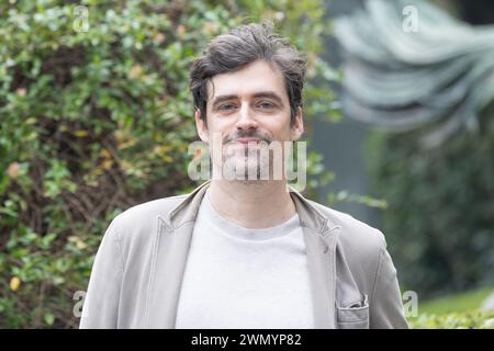 28. Februar 2024, Rom, Italien: Schauspieler Flavio Parenti nimmt an der Fotokonferenz des Fernsehfilms „Margherita delle Stelle“ im RAI-Hauptquartier in Viale Mazzini in Rom Teil (Foto: © Matteo Nardone/Pacific Press via ZUMA Press Wire). Nicht für kommerzielle ZWECKE! Stockfoto