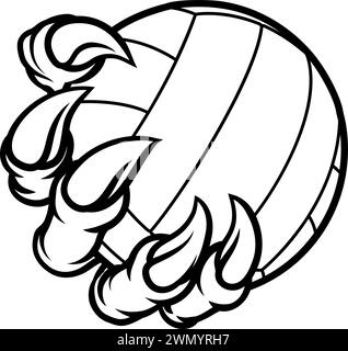 Claw Softball Baseball Ball Dragon Monster Hand Stock Vektor