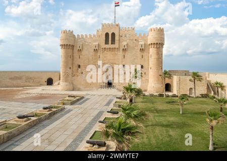 Alexandria, Ägypten - die Zitadelle von Qaitbay, Alexandria, Ägypten. Stockfoto