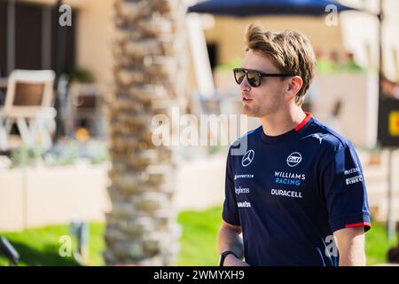 MANAMA, BAHRAIN, Bahrain International Circuit, 28.Feb.2024: Logan Sargeant aus den USA und Williams Racing während des Formel-1-Grand Prix von Bahrain Stockfoto