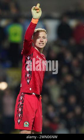 Blackburn, Großbritannien. Februar 2024. Aynsley Pears von Blackburn Rovers während des FA Cup Spiels in Ewood Park, Blackburn. Der Bildnachweis sollte lauten: Andrew Yates/Sportimage Credit: Sportimage Ltd/Alamy Live News Stockfoto