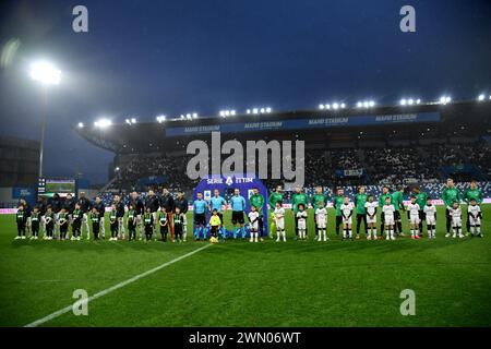 Reggio Emilia, Italien. Februar 2024. Foto Massimo Paolone/LaPresse 28. Februar 2024 - Reggio Emilia, Italia - Sport, calcio - Sassuolo vs Napoli - Campionato italiano di calcio Serie A TIM 2023/2024 - Stadio Mapei citt&#xe0; del Tricolore. Februar 2024 Reggio Emilia, Italien - Sport, calcio - Sassuolo vs Napoli - italienische Fußballmeisterschaft der Serie A 2023/2024 - Mapei Stadium. Im Bild: Line Up Credit: LaPresse/Alamy Live News Stockfoto