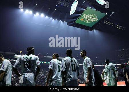 Nanterre, Frankreich. Februar 2024. Illustration während des französischen Basketballspiels Betclic Elite zwischen Nanterre 92 und AS Monaco Basket am 28. Februar 2024 in der Paris La Defense Arena in Nanterre, Frankreich - Foto Loic Wacziak/DPPI Credit: DPPI Media/Alamy Live News Stockfoto