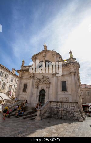 Dubrovnik, Kroatien - Okt06, 2022: St. Baise Barockkirche am Luza-Platz Stockfoto