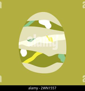 Happy Easter-Set mit Karten, Postern oder Covern in modernen, minimalistischen Eiern. Trendige, niedliche Vorlagen für Werbung und Branding, Glückwünsche oder Einladungen Stock Vektor