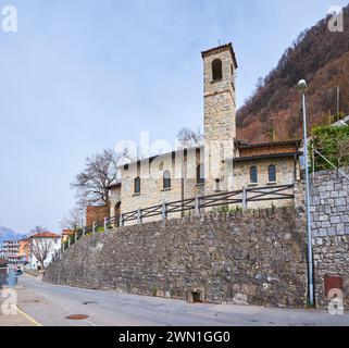 Makelloses Herz der Marienkirche, am Hang des Monte Bre im Dorf Aldesago, Lugano, Schweiz Stockfoto