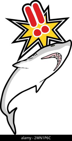 Gefährlicher Hai Stock Vektor