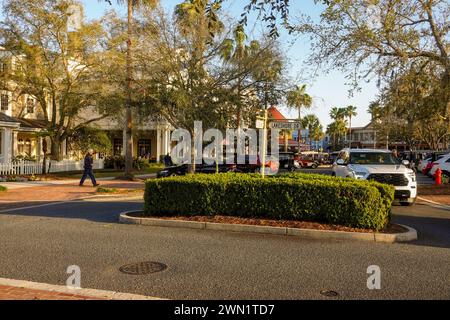 USA Florida FL die Dörfer Pensionierung Seniors pensioniert Lake Sumter Landing Stockfoto