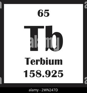 terbium chemisches Element Symbol Vektor Illustration Design Stock Vektor