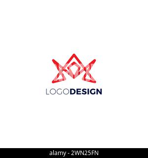 MA-Logo-Design. Logo mit Buchstabe M. AM-Logo. Premium-Logo-Design Stock Vektor