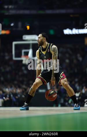 Mike JAMES 55 (Monaco) während des französischen Meisterschaftsspiels Betclic Elite zwischen Nanterre 92 und AS Monaco Basket am 28. Februar 2024 in der Paris La Defense Arena in Nanterre, Frankreich Stockfoto