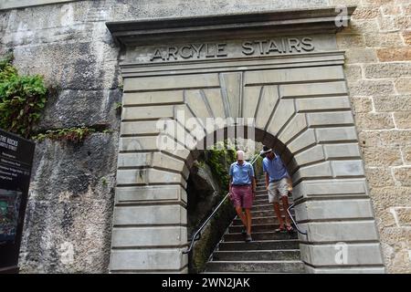 Argyle Treppen ist eine historische Treppe in The Rocks, Sydney, Australien. Sie wurde 1911-12 als Teil der Verbesserungen in errichtet Stockfoto