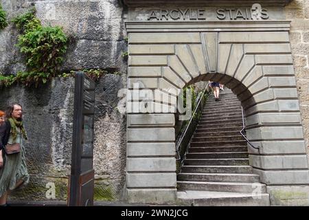 Argyle Treppen ist eine historische Treppe in The Rocks, Sydney, Australien. Sie wurde 1911-12 als Teil der Verbesserungen in errichtet Stockfoto