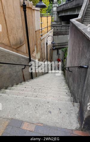 Argyle Treppen ist eine historische Treppe in The Rocks, Sydney, Australien. Sie wurde 1911-12 als Teil der Verbesserungen in errichtet Stockfoto