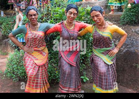 Angestammte Goa. Großer Fuß. Kulturmuseum im Freien. Loutolim Salcete Goa Indien Stockfoto