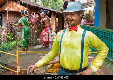 Angestammte Goa. Großer Fuß. Kulturmuseum im Freien. Loutolim Salcete Goa Indien Stockfoto