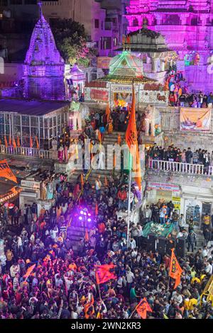 Tempelfestival Jagdish Tempel Udaipur Rajasthan Indien Stockfoto