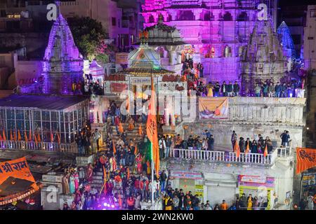 Tempelfestival Jagdish Tempel Udaipur Rajasthan Indien Stockfoto