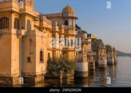 Lal Ghat Lake Pichola Udaipur Rajasthan Indien Stockfoto