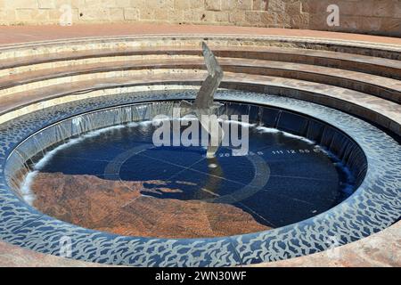 Pool der Erinnerung mit einer Karte der Region und der markierten Position des Wracks der HMAS Sydney II, Geraldton, WA Stockfoto