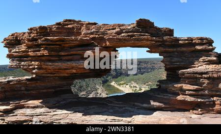 Naturfenster in Kalbarri NP, WA Stockfoto