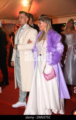 Eric Stehfest mit Ehefrau Edith Stehfest beim 16. SemperOpernball 2024 in der Semperoper. Dresden, 23.02.2024 Stockfoto