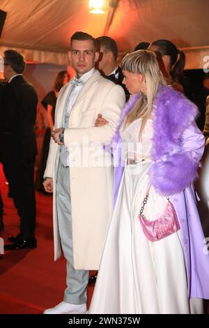 Eric Stehfest mit Ehefrau Edith Stehfest beim 16. SemperOpernball 2024 in der Semperoper. Dresden, 23.02.2024 Stockfoto
