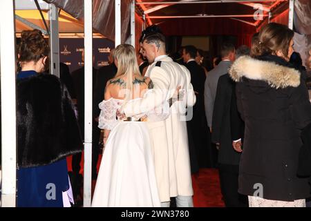 Eric Stehfest mit Ehefrau Edith Stehfest beim 16. SemperOpernball 2024 in der Semperoper. Dresden, 23.02.2024 Stockfoto