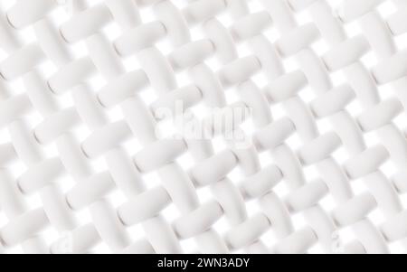 Wellengewebe mit mikroskopischen Details, 3D-Rendering. 3D-Abbildung. Stockfoto