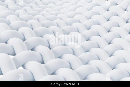 Wellengewebe mit mikroskopischen Details, 3D-Rendering. 3D-Abbildung. Stockfoto