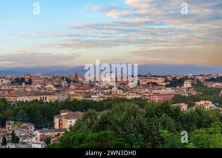 Panoramablick über das historische Zentrum von Rom, Italien vom Castel Sant Angelo Panoramablick über das historische Zentrum von Rom, Italien *** Panorama Stockfoto