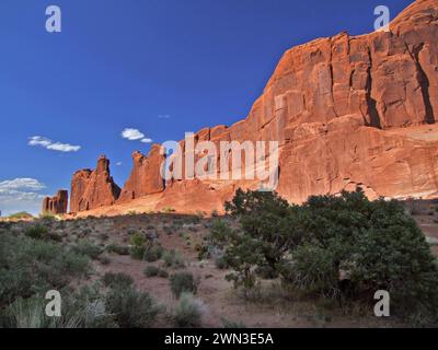 Arches National Park, Courthouse Towers, Utah, USA Stockfoto