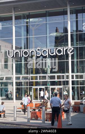 Großbritannien, Schottland, Aberdeen, Union Square, Einkaufszentrum und Bahnhof. Stockfoto
