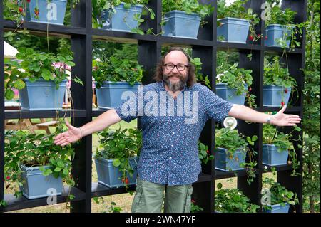 BILDER ABLEGEN. Februar 2024. Celebrity Chef Dave Myers ist leider im Alter von 66 Jahren gestorben. Der Koch gab bekannt, dass er 2022 wegen Krebs behandelt werde. East Molesley, Surrey, Großbritannien. Der im Bild abgebildete Celebrity-Koch Dave Myers nimmt 2017 am RHS Hampton Court Press Day Teil. Quelle: Maureen McLean/Alamy Live News Stockfoto