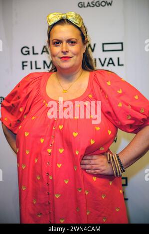 Glasgow, Schottland, Großbritannien. Februar 2024. Die Schriftstellerin, Regisseurin und Schauspielerin Marianna Palka auf dem roten Teppich. Das Glasgow Film Festival 2024 (GFF) ist eröffnet Stockfoto