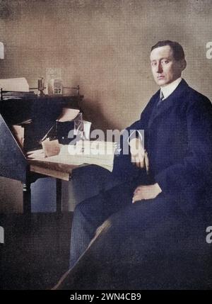 Guglielmo Marconi 1874 bis 1937 italienischer Erfinder aus dem Buch das Jahr 1912 illustriert veröffentlicht London 1913 / Guglielmo Marconi 1874 bis 1937 I. Stockfoto