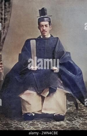 Kaiser Taisho 1879 bis 1926 123. Kaiser von Japan / Kaiser Taisho 1879 bis 1926 123. Kaiser von Japan aus dem Buch des Jahres 1912 illustrierte Publikation Stockfoto