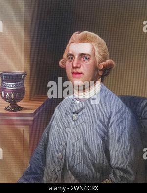 Josiah Wedgwood 1730-1795 englischer Töpfer und Großvater von Charles Darwin / Josiah Wedgwood 1730-1795 englischer Töpfer und Großvater von Charles dar Stockfoto