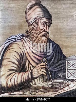 Archimedes von Syrakus, CA. 287 v. Chr. - CA. 212 v. Chr. Griechischer Mathematiker, Physiker und Ingenieur / Archimedes von Syrakus um 287 v. Chr Stockfoto