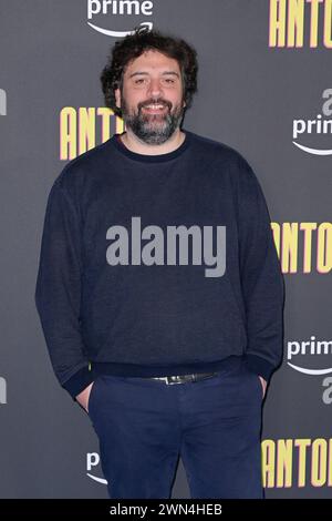 Rom, Italien. Februar 2024. Leonardo Lidi nimmt am Fotogespräch der Prime Video-Serie „Antonia“ im Cinema Barberini Teil. Quelle: SOPA Images Limited/Alamy Live News Stockfoto