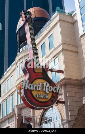 Hard Rock Cafe Gitarrenbeschilderung Stockfoto