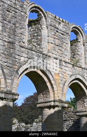 Ruinen des Zisterzienserklosters Buildwas Abbey, Shropshire Großbritannien September Stockfoto