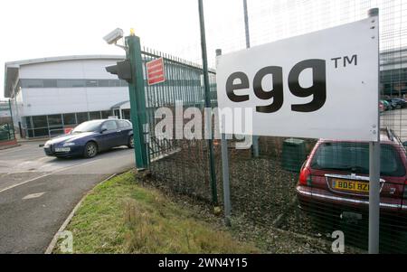 25.07.11...Aktenfoto mit Egg-Büros in Derby vom 01.03.2011...Yorkshire Building Society hat sich bereit erklärt, das Hypotheken- und Spargeschäft von zu kaufen Stockfoto