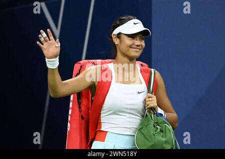 Aktenfoto vom 30 20.08.2022 von Emma Raducanu, der im nächsten Monat eine Wildcard für die Miami Open gegeben wurde. Ausgabedatum: Tursday 29. Februar 2024. Stockfoto