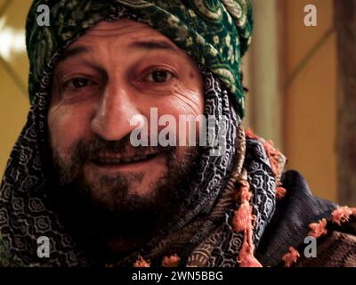 Eine Nahaufnahme eines Mannes im Turban Stockfoto